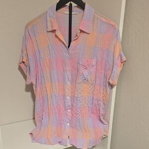 Pastel Plaid Women's Top